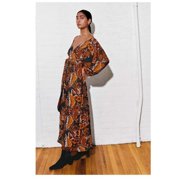 NWT MARA HOFFMAN Agnella Maxi Wrap Dress - Picture 4 of 15